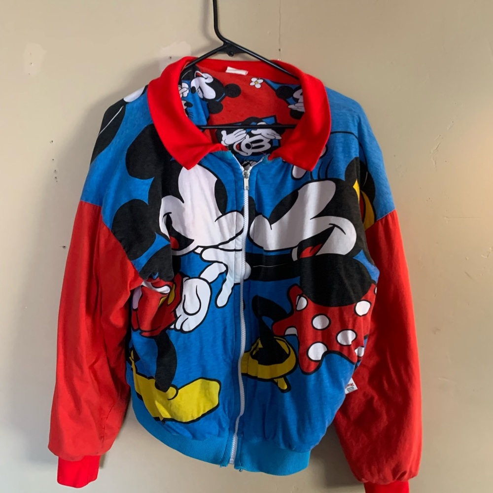Vintage-style (?) Mickey and Minnie Mouse jacket. Measurements in description.